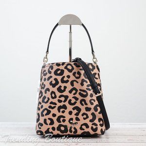 NWT Kate Spade Darcy Graphic Leopard Small Bucket